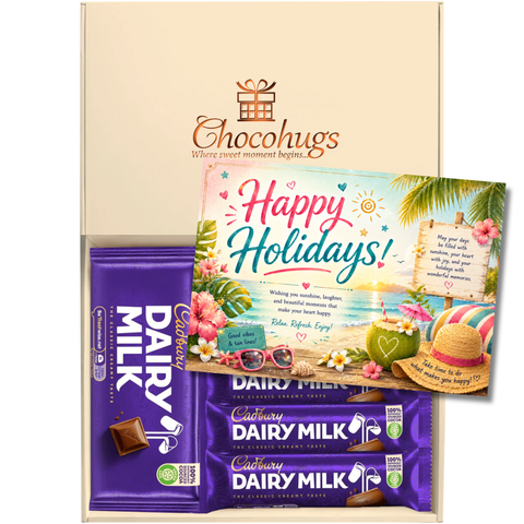 Chocohugs "Happy Holidays" Chocolate Gift Box Filled with Dairy Milk Favourites