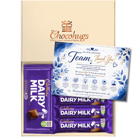 Chocohugs "Team Celebrations" Chocolate Gift Box Filled with Dairy Milk Favourites