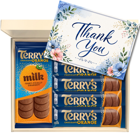 Chocohugs "Thank You" Chocolate Gift Box Filled with Terry's Orange Chocolate Selections
