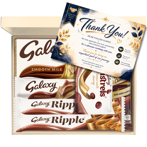 Chocohugs "Client Appreciation" Chocolate Gift Box Filled with Galaxy Selections