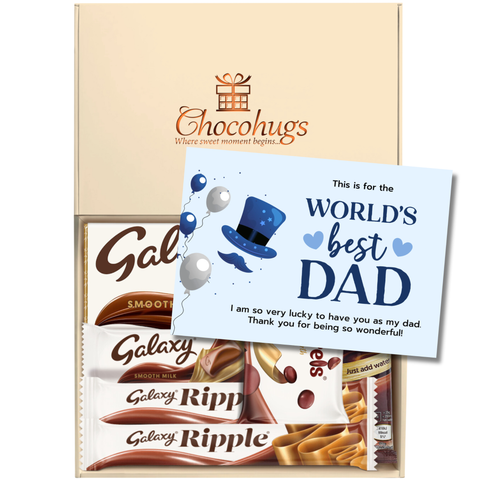 Chocohugs "For Dad" Chocolate Gift Box Filled with Galaxy Selections