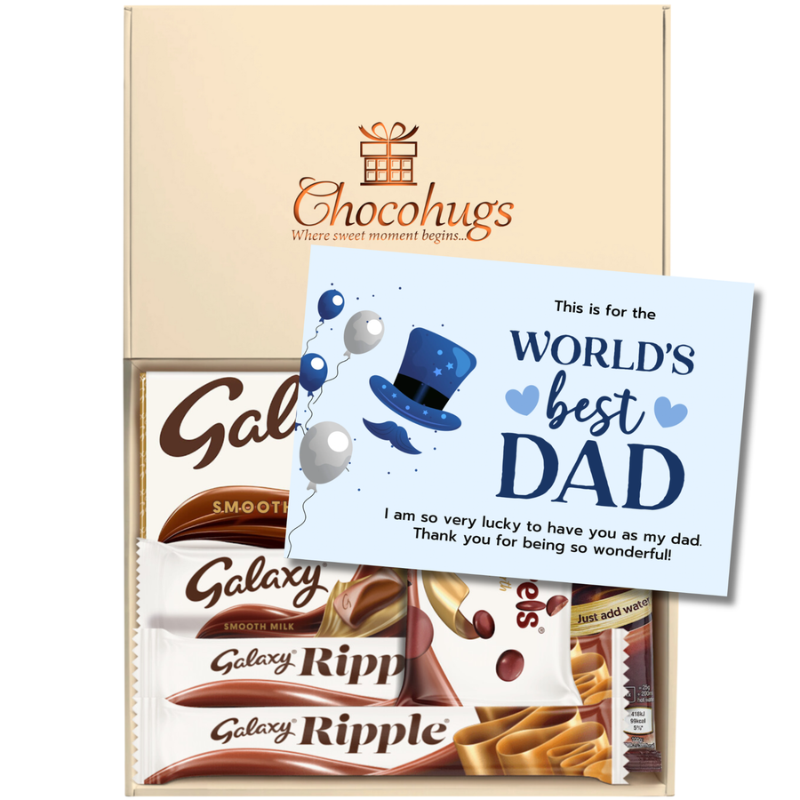 "For Dad" Chocolate Gift Box Filled with Galaxy Selections