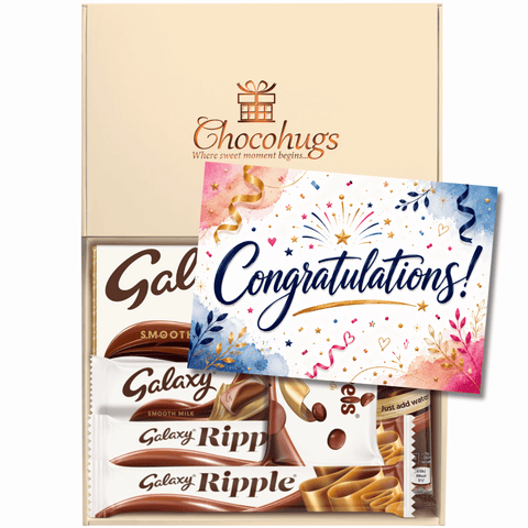 Chocohugs "Congratulations" Chocolate Gift Box Filled with Galaxy Selections