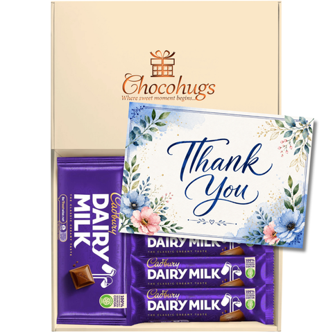 Chocohugs "Thank You" Chocolate Gift Box Filled with Dairy Milk Favourites