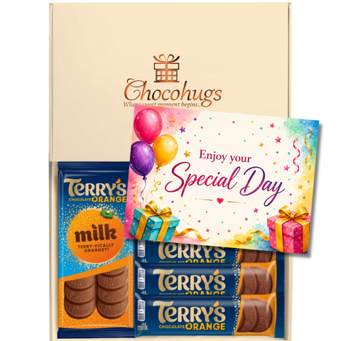 Chocohugs "On Your Special Day" Chocolate Gift Box Filled with Terry's Orange Chocolate Selections A