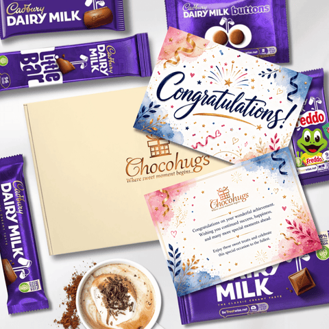 Chocohugs "Congratulations" Chocolate Gift Box Filled with Dairy Milk Selections