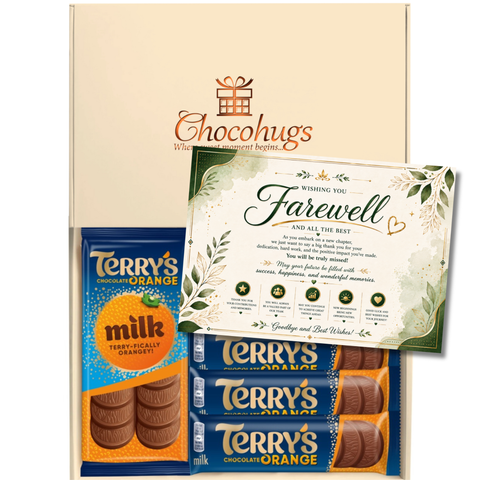 Chocohugs "Farewell" Chocolate Gift Box Filled with Terry's Orange Chocolate Selections
