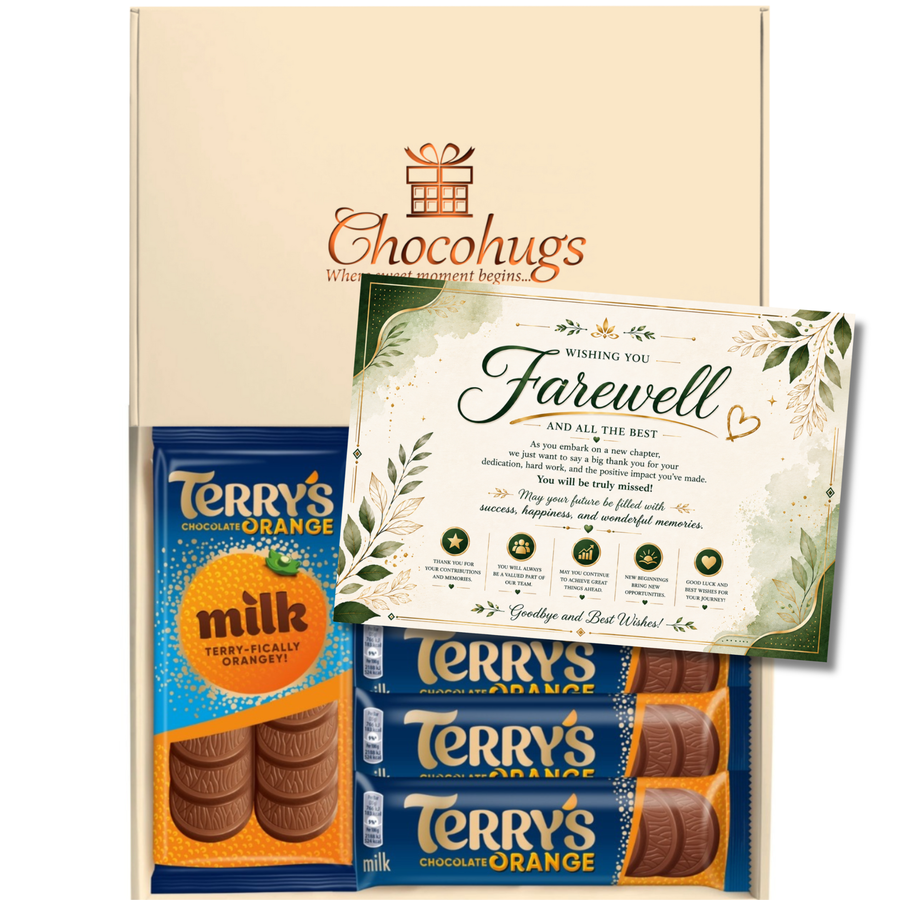 "Farewell" Chocolate Gift Box Filled with Terry's Orange Selections