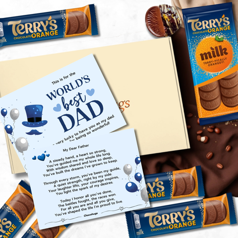 Chocohugs "For Dad" Chocolate Gift Box Filled with Terry's Orange Chocolate Selections