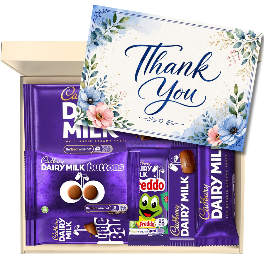 Chocohugs "Thank You" Chocolate Gift Box Filled with Dairy Milk Selections