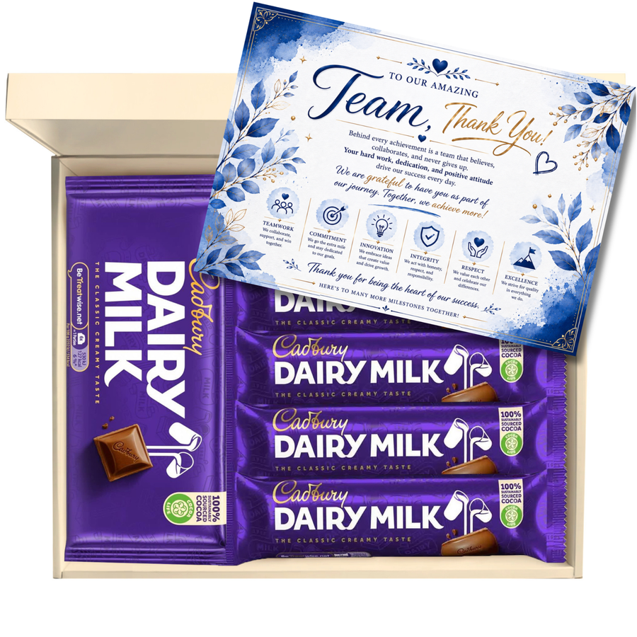 Chocohugs "Team Celebrations" Chocolate Gift Box Filled with Dairy Milk Favourites