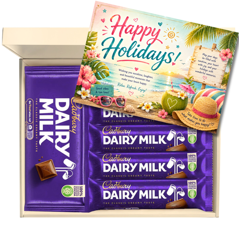 Chocohugs "Happy Holidays" Chocolate Gift Box Filled with Dairy Milk Favourites