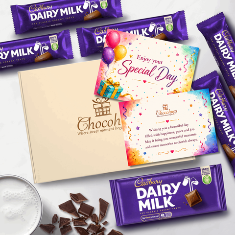 Chocohugs "On Your Special Day" Chocolate Gift Box Filled with Dairy Milk Favourites