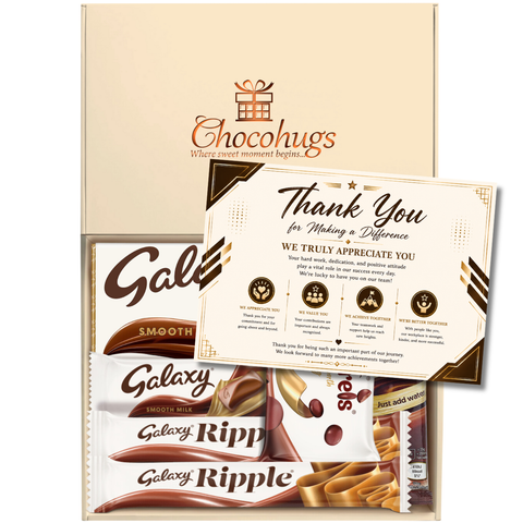 Chocohugs "Employee Appreciation" Chocolate Gift Box Filled with Galaxy Selections