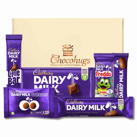 Chocohugs "Get Well Soon" Chocolate Gift Box Filled with Dairy Milk Selections