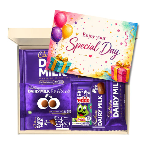 Chocohugs "On Your Special Day" Chocolate Gift Box Filled with Dairy Milk Selections