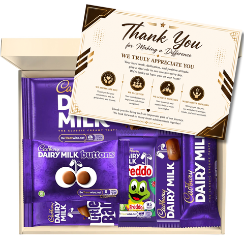 Chocohugs "Employee Appreciation" Chocolate Gift Box Filled with Dairy Milk Selections