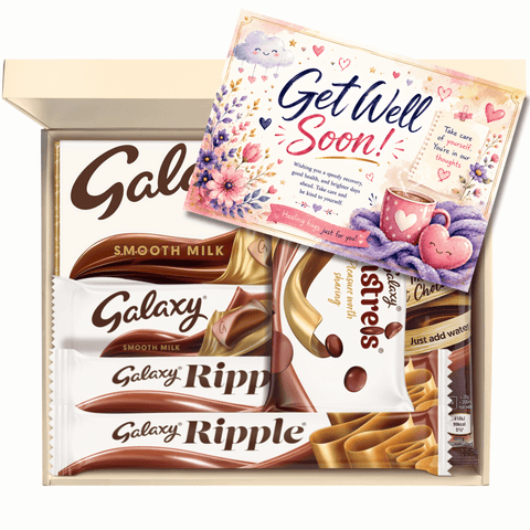 Chocohugs "Get Well Soon" Chocolate Gift Box Filled with Galaxy Selections