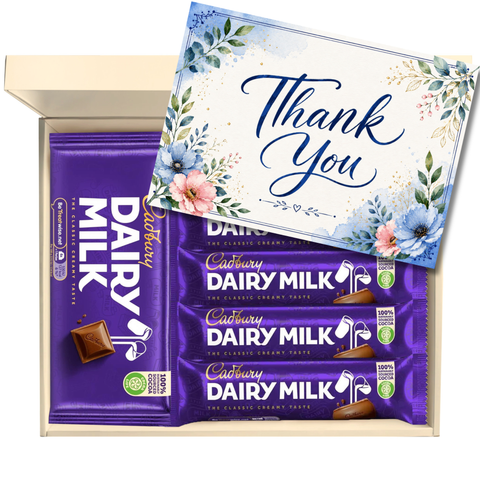 Chocohugs "Thank You" Chocolate Gift Box Filled with Dairy Milk Favourites