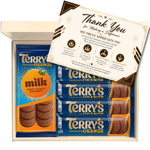 Chocohugs "Employee Appreciation" Chocolate Gift Box Filled with Terry's Orange Chocolate Selections