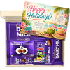 Chocohugs "Happy Holidays" Chocolate Gift Box Filled with Dairy Milk Selections