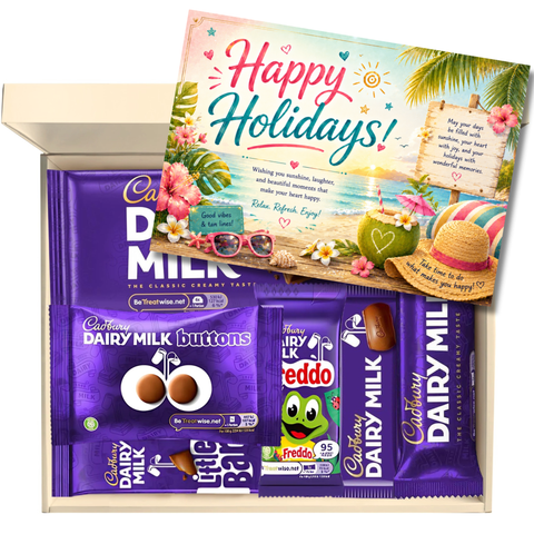 Chocohugs "Happy Holidays" Chocolate Gift Box Filled with Dairy Milk Selections