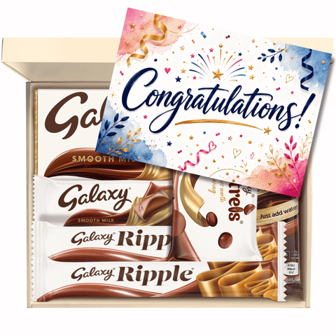 Chocohugs "Congratulations" Chocolate Gift Box Filled with Galaxy Selections