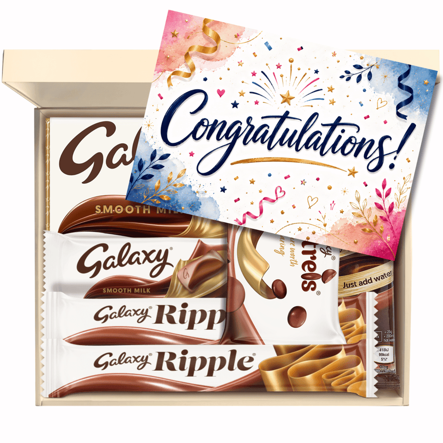 Chocohugs "Congratulations" Chocolate Gift Box Filled with Galaxy Selections