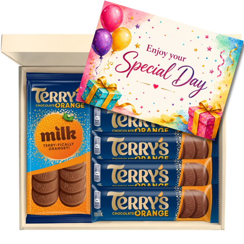 Chocohugs "On Your Special Day" Chocolate Gift Box Filled with Terry's Orange Chocolate Selections A