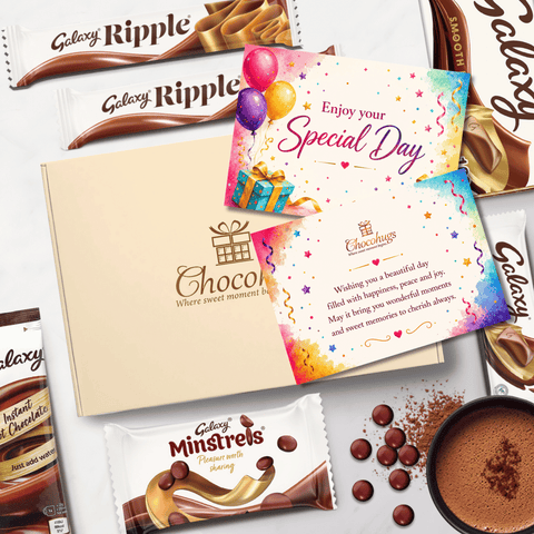 Chocohugs "On Your Special Day" Chocolate Gift Box Filled with Galaxy Selections