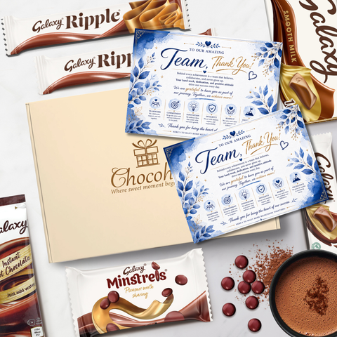 Chocohugs "Team Celebrations" Chocolate Gift Box Filled with Galaxy Selections