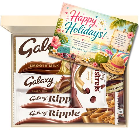 Chocohugs "Happy Holidays" Chocolate Gift Box Filled with Galaxy Selections