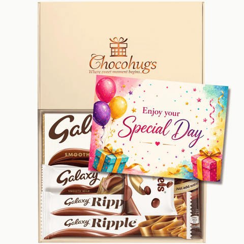 Chocohugs "On Your Special Day" Chocolate Gift Box Filled with Galaxy Selections