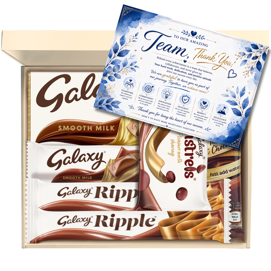 Chocohugs "Team Celebrations" Chocolate Gift Box Filled with Galaxy Selections