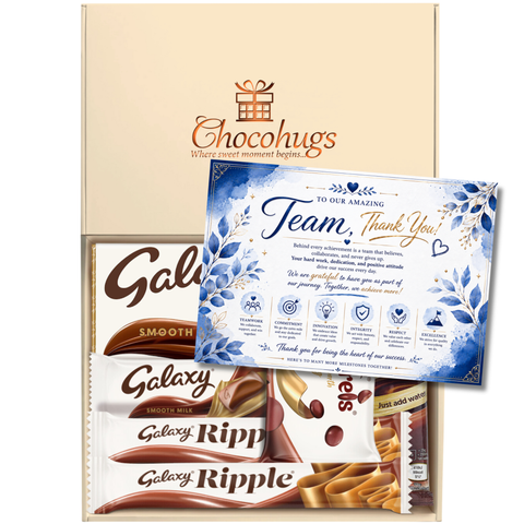 Chocohugs "Team Celebrations" Chocolate Gift Box Filled with Galaxy Selections