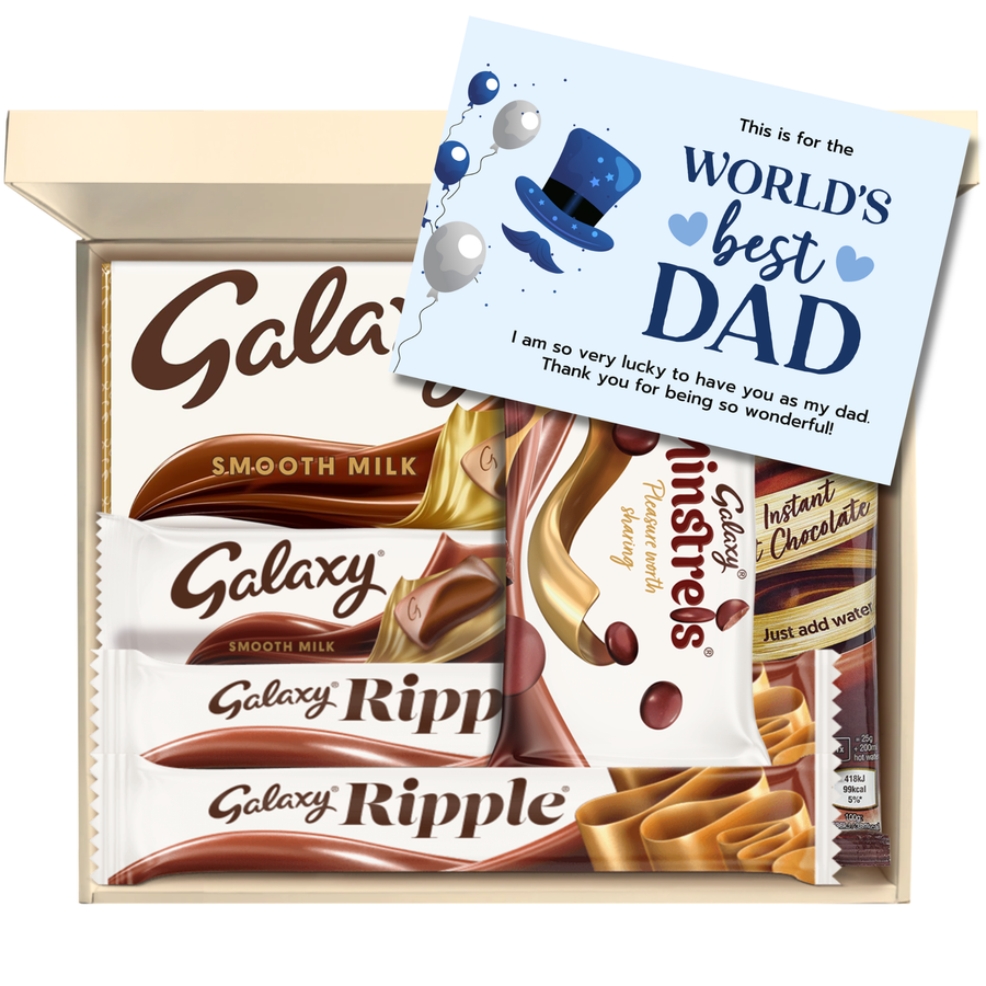Chocohugs "For Dad" Chocolate Gift Box Filled with Galaxy Selections