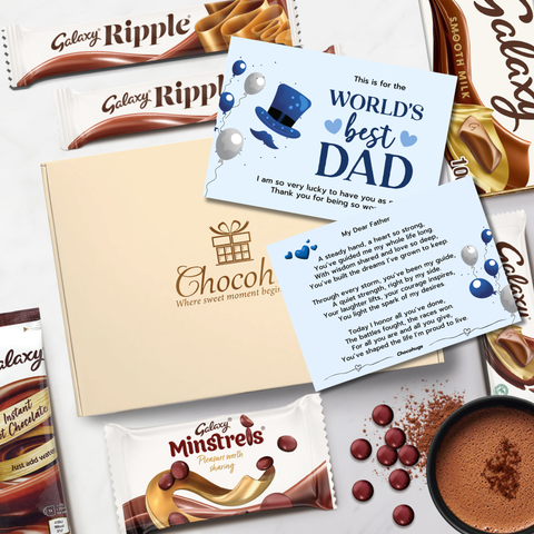 Chocohugs "For Dad" Chocolate Gift Box Filled with Galaxy Selections