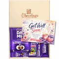 Chocohugs "Get Well Soon" Chocolate Gift Box Filled with Dairy Milk Selections
