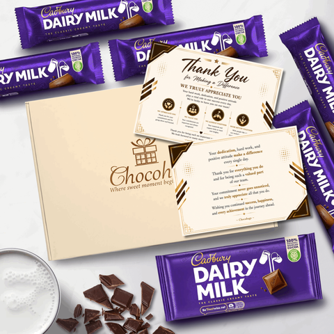 Chocohugs "Employees Appreciation" Chocolate Gift Box Filled with Dairy Milk Favourites