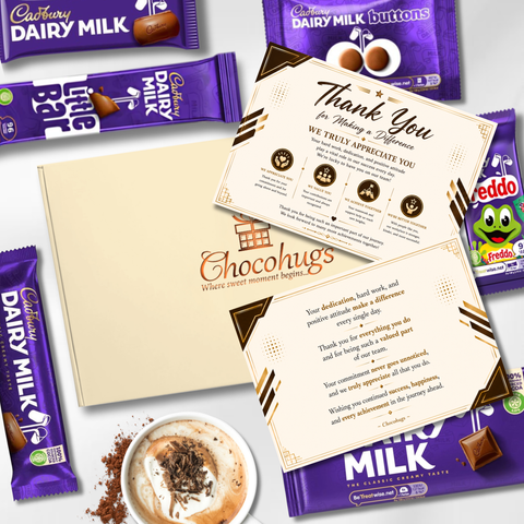 Chocohugs "Employee Appreciation" Chocolate Gift Box Filled with Dairy Milk Selections