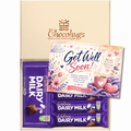Chocohugs "Get Well Soon" Chocolate Gift Box Filled with Dairy Milk Favourites