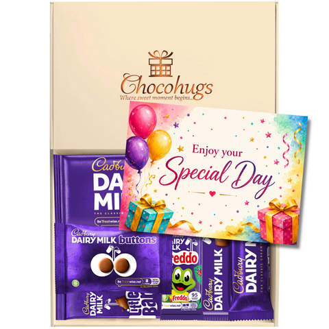 Chocohugs "On Your Special Day" Chocolate Gift Box Filled with Dairy Milk Selections