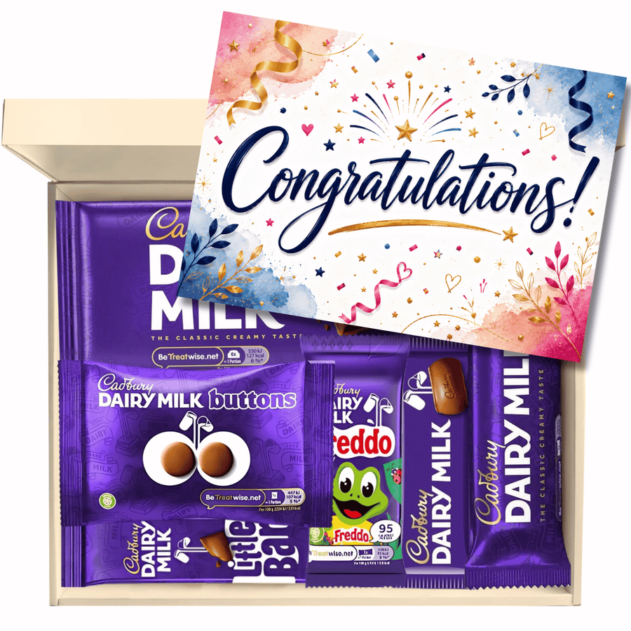 Chocohugs "Congratulations" Chocolate Gift Box Filled with Dairy Milk Selections