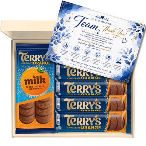Chocohugs "Team Celebrations" Chocolate Gift Box Filled with Terry's Orange Chocolate Selections