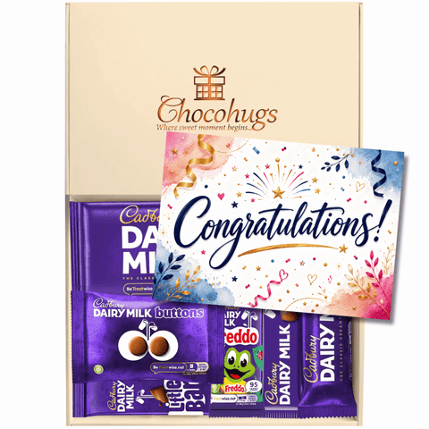 Chocohugs "Congratulations" Chocolate Gift Box Filled with Dairy Milk Selections