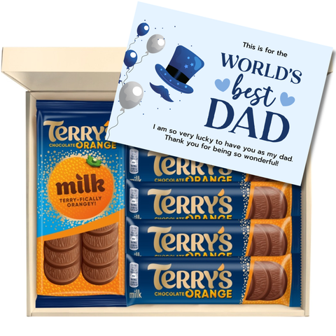 Chocohugs "For Dad" Chocolate Gift Box Filled with Terry's Orange Chocolate Selections