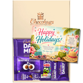 Chocohugs "Happy Holidays" Chocolate Gift Box Filled with Dairy Milk Selections