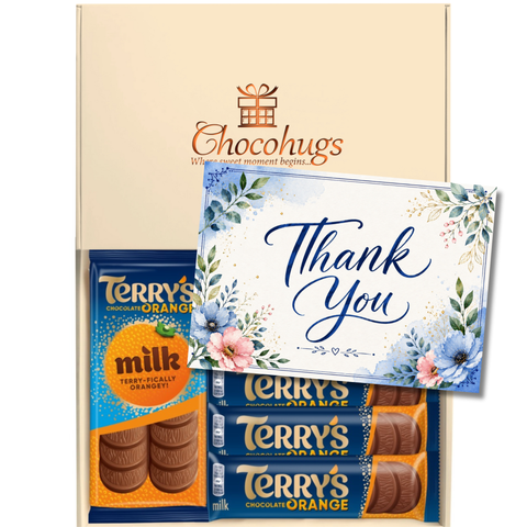 Chocohugs "Thank You" Chocolate Gift Box Filled with Terry's Orange Chocolate Selections