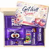 Chocohugs "Get Well Soon" Chocolate Gift Box Filled with Dairy Milk Selections