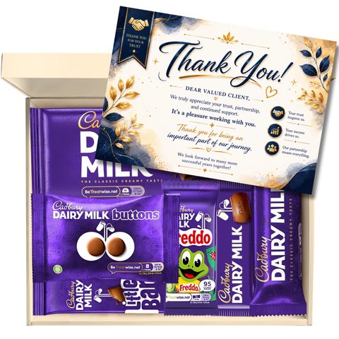 Chocohugs "Client Appreciation" Chocolate Gift Box Filled with Dairy Milk Selections